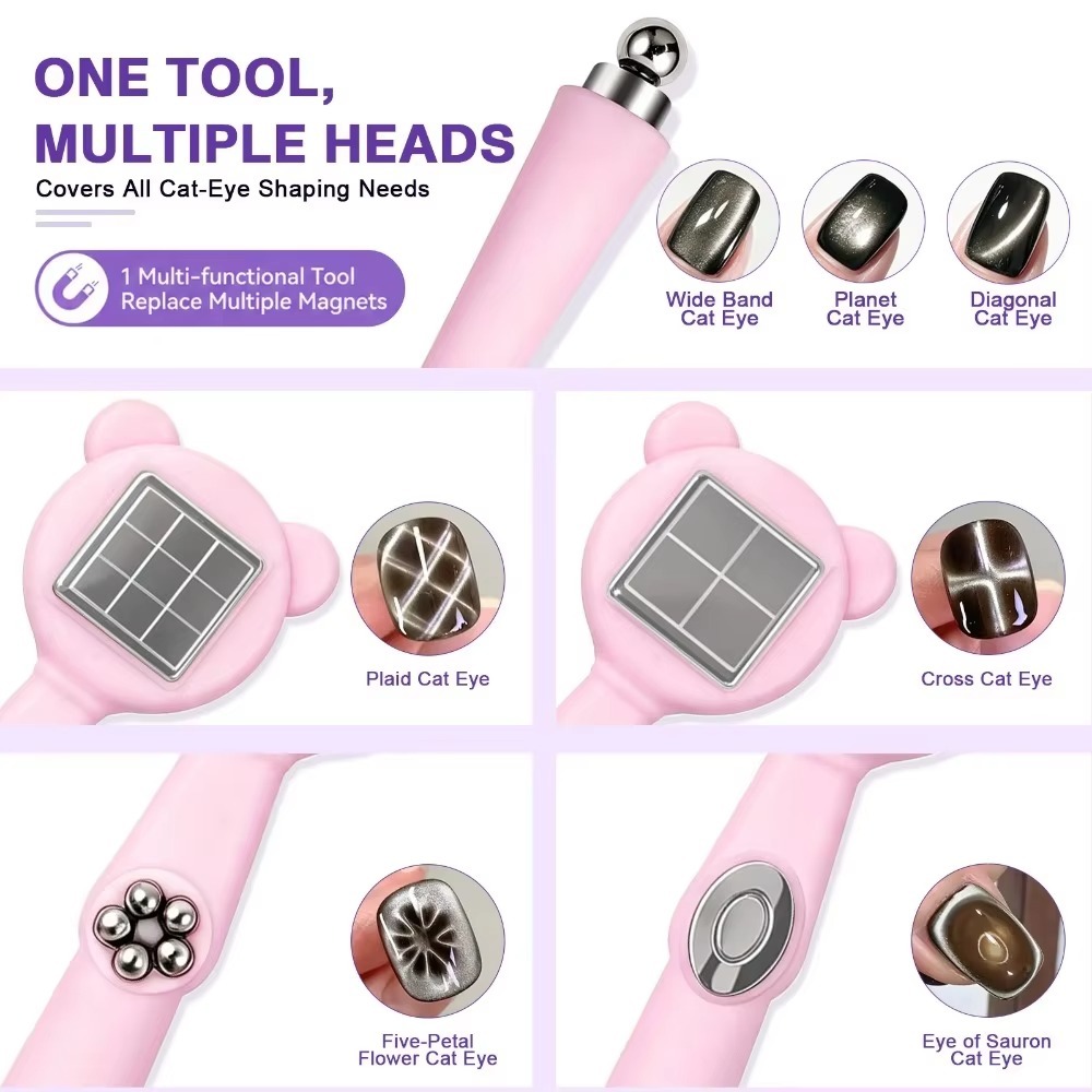 6 in 1 Cat Eye Magnet for Gel  - Contour Palette Stick ulasan dan harga