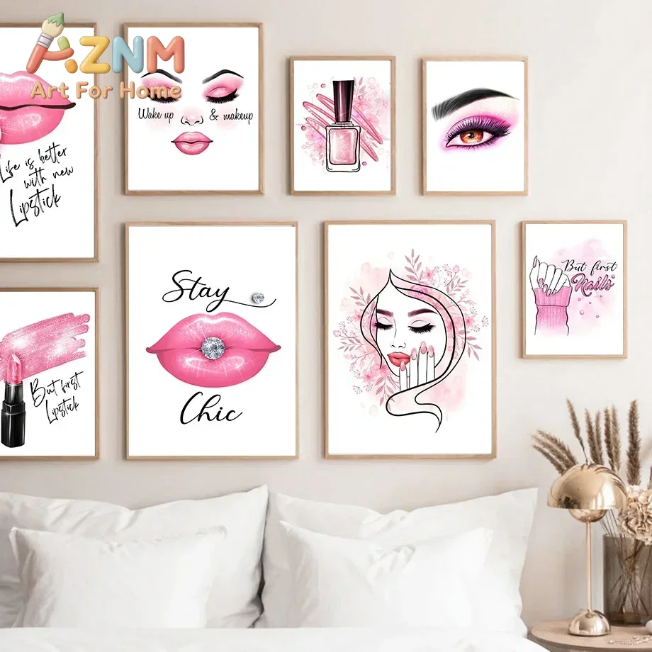 AZNM Frameless Canvas Wall Art - Beauty No Makeup ulasan dan harga