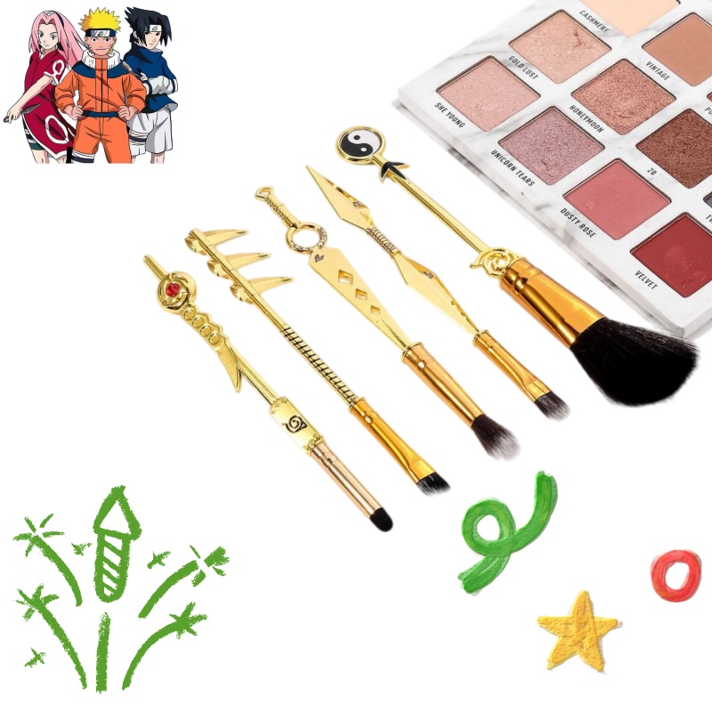 Naruto Anime Makeup Brush 5-Pi - Beauty No Makeup ulasan dan harga